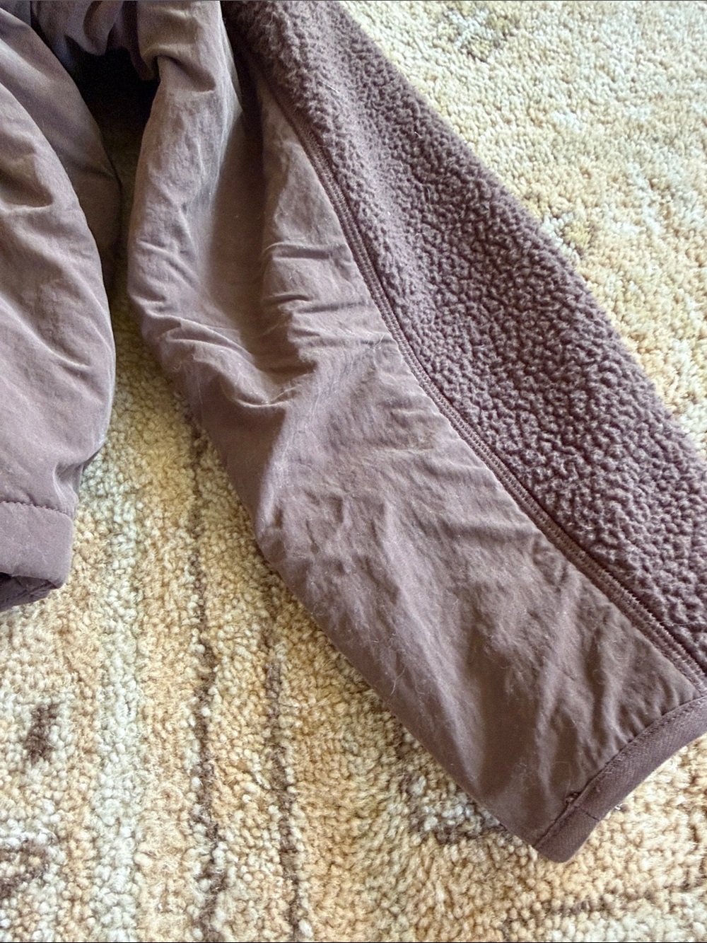 Vuori Cozy Zip-Up Puffer Fleece Jacket in Brown - Picture 5 of 5